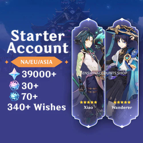 Xiao + Wanderer - AR40+ Genshin Impact Farmed Starter Account