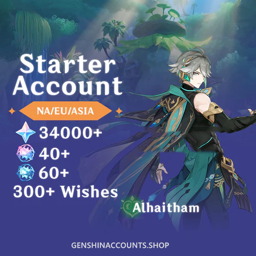 Alhaitham - AR40+ Genshin Impact Farmed Starter Account