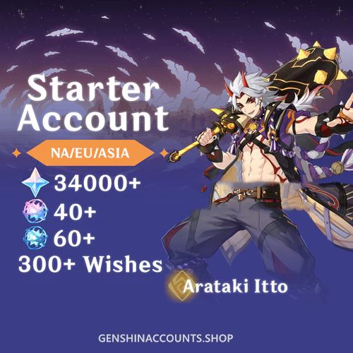 Arataki Itto - AR40+ Genshin Impact Farmed Starter Account