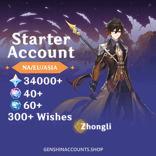 Zhongli - AR40+ Genshin Impact Farmed Starter Account